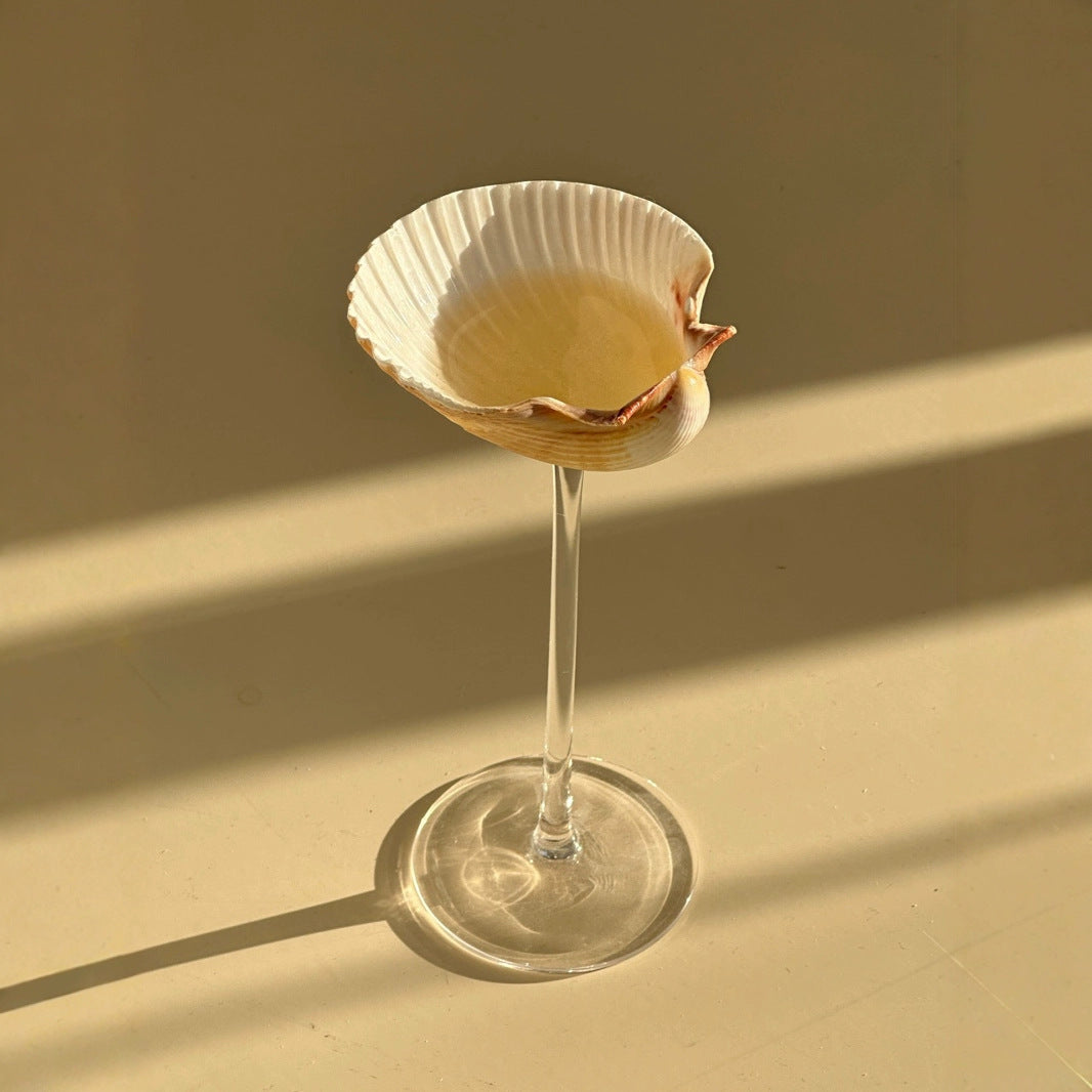 Sculptural Shell Glass Cup