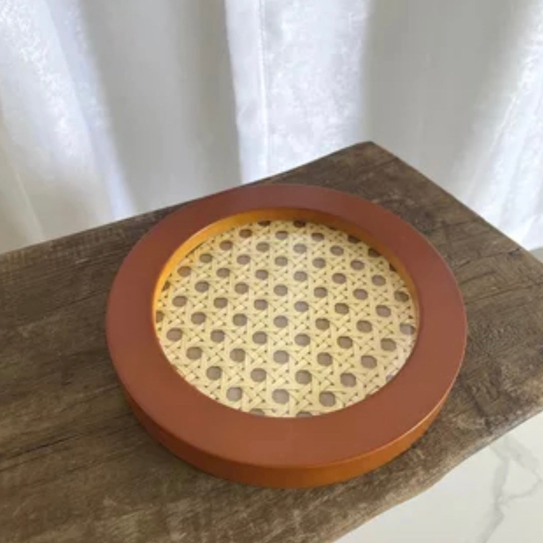 Woven Rattan Storage Tray