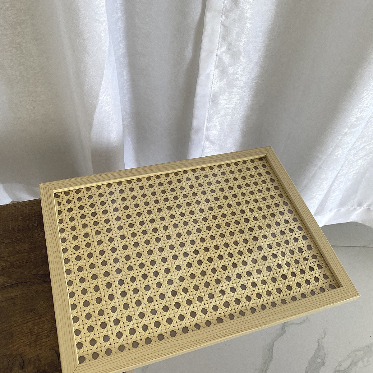 Woven Rattan Storage Tray