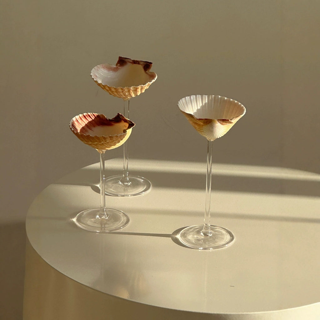 Sculptural Shell Glass Cup