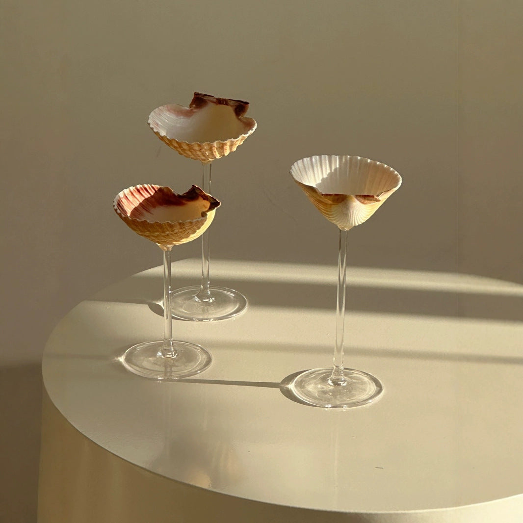 Sculptural Shell Glass Cup