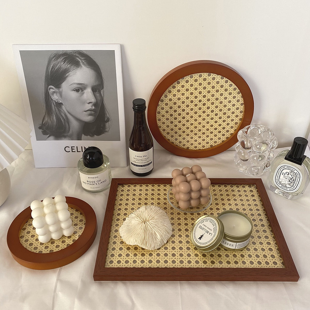 Woven Rattan Storage Tray