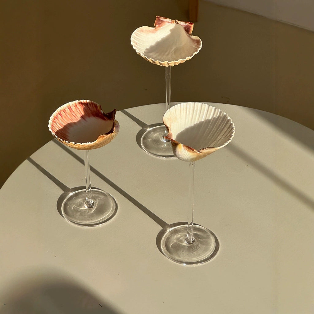 Sculptural Shell Glass Cup