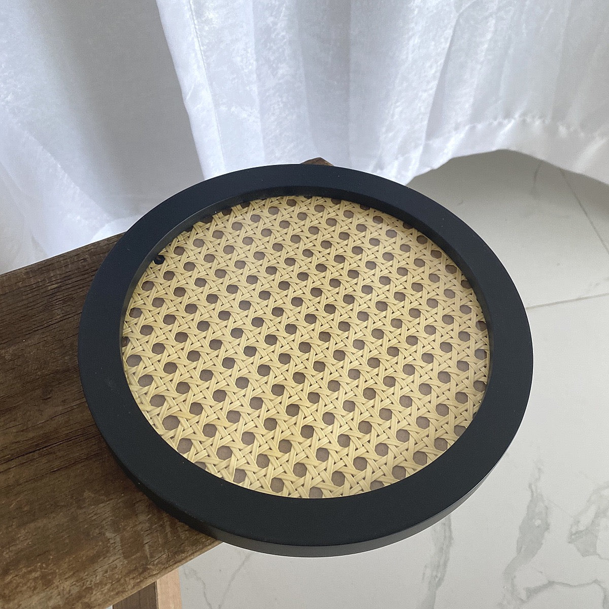 Woven Rattan Storage Tray