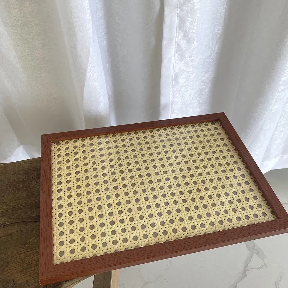 Woven Rattan Storage Tray