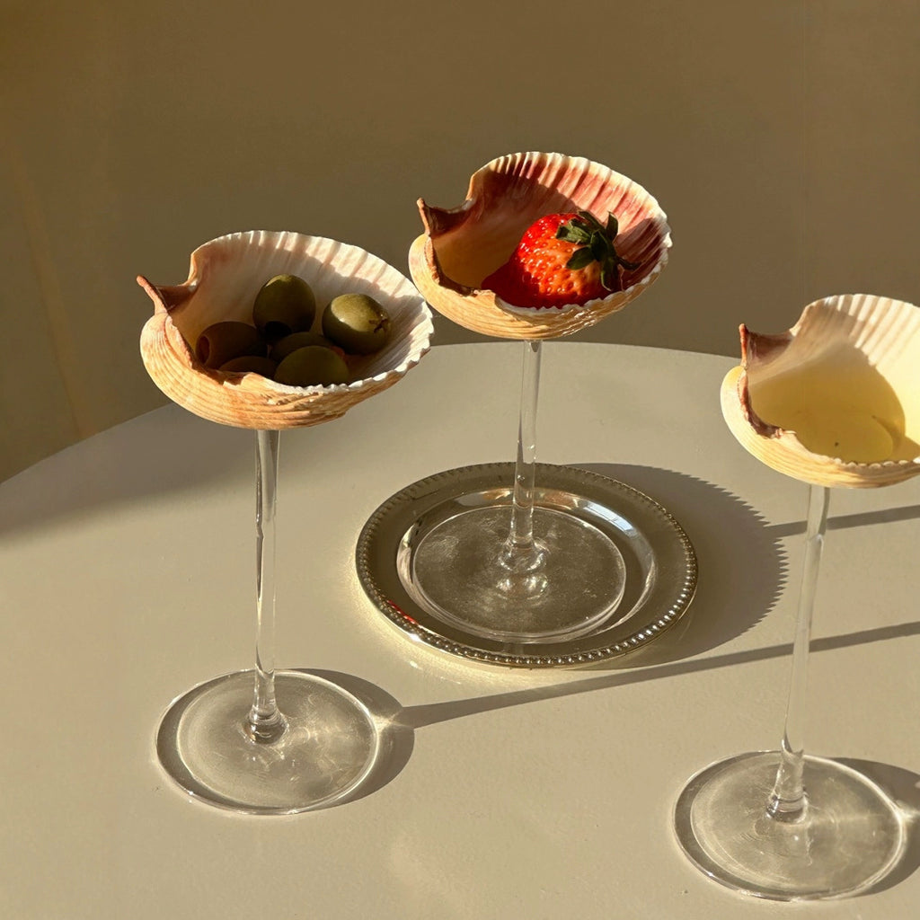 Sculptural Shell Glass Cup